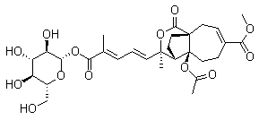 土荆皮乙酸 b-吡喃葡萄糖苷结构式_98891-41-9结构式