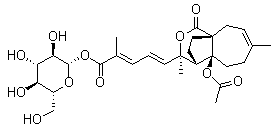 土荆皮乙酸 a-吡喃葡萄糖苷结构式_98891-44-2结构式