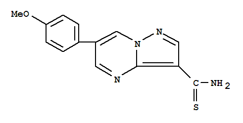 6-(4-甲氧基苯基)吡唑并[1,5-a]嘧啶-3-硫代甲酰胺结构式_1131604-91-5结构式