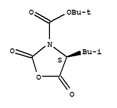 (S)-3-(tert-Butoxycarbonyl)-4-isobutyl-2,5-oxazolidinedione Structure,125814-33-7Structure