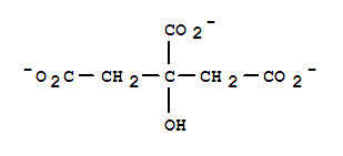 柠檬酸盐离子结构式_126-44-3结构式