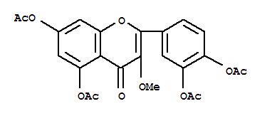 3-O-Methylquercetin tetraacetate Structure,1486-69-7Structure