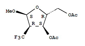 2-脱氧-2-(三氟甲基)-α-D-呋喃核糖苷二乙酸甲酯结构式_159945-01-4结构式