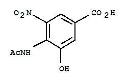 4-乙酰氨基-3-羟基-5-硝基苯甲酸结构式_162252-45-1结构式