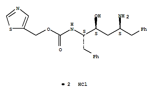 [(1S,2S,4S)-4-氨基-2-羧基-5-苯基-1-(苯基甲基)戊烷基]-氨基甲酸-5-噻唑甲酯盐酸盐结构式_162990-03-6结构式