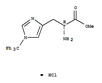 (R)-2-氨基-3-(1-三苯甲游基-1H-咪唑-4-基)丙酸甲酯盐酸盐结构式_200927-02-2结构式