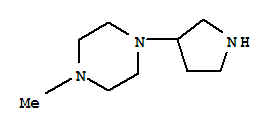 (9ci)-1-甲基-4-(3-吡咯烷)-哌嗪结构式_202991-92-2结构式