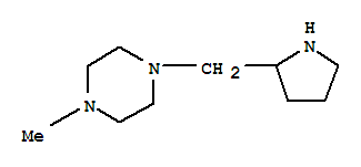 (9ci)-1-甲基-4-(2-吡咯烷甲基)-哌嗪结构式_202991-93-3结构式