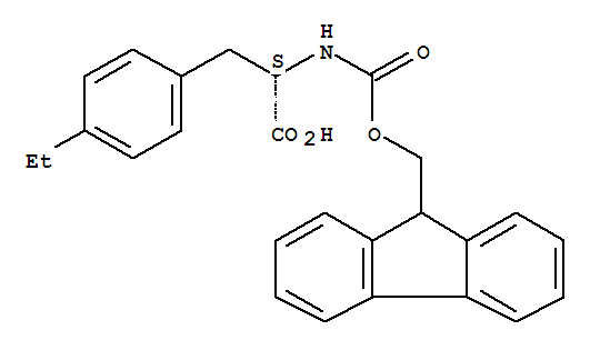 (S)-3-(4-ethyl-phenyl)-2-(9h-fluoren-9-ylmethoxycarbonylamino)-propionic acid Structure,204384-72-5Structure