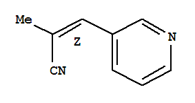 (2z)-(9ci)-2-甲基-3-(3-吡啶)-2-丙烯腈结构式_211446-57-0结构式