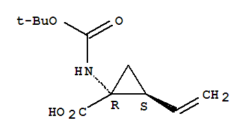 (1R,2S)-rel-1-[[(1,1-二甲基乙氧基)羰基]氨基]-2-乙烯基-环丙羧酸结构式_213316-50-8结构式
