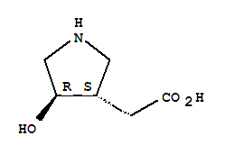 3-Pyrrolidineacetic acid,4-hydroxy-,(3r,4s)-rel - (9ci) Structure,215922-89-7Structure