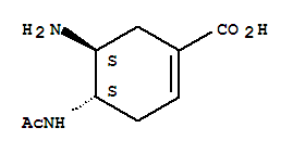 (4r,5r)-rel-(9ci)-4-(乙酰基氨基)-5-氨基-1-环己烯-1-羧酸结构式_220290-44-8结构式
