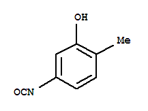 (9CI)-5-异氰酰基-2-甲基-苯酚结构式_221344-14-5结构式