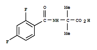 n-(2,4-二氟苯甲酰基)-2-甲基-丙氨酸结构式_223444-77-7结构式