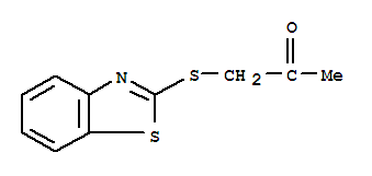 (8ci,9ci)-1-(2-苯并噻唑硫代)-2-丙酮结构式_23385-34-4结构式