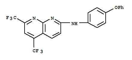 (9ci)-n-(4-苯氧基苯基)-5,7-双(三氟甲基)-1,8-萘啶-2-胺结构式_241488-37-9结构式