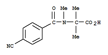 n-(4-氰基苯甲酰基)-n,2-二甲基-丙氨酸结构式_242468-94-6结构式