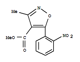 (8ci)-3-甲基-5-(o-硝基苯基)-4-异噁唑羧酸甲酯结构式_24290-22-0结构式
