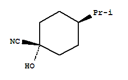 反式-(9ci)-1-羟基-4-(1-甲基乙基)-环己烷甲腈结构式_251324-79-5结构式