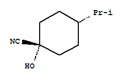 顺式-(9ci)-1-羟基-4-(1-甲基乙基)-环己烷甲腈结构式_251324-84-2结构式