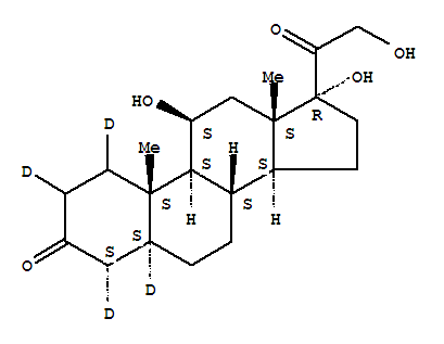 5A-二氢皮质醇-D4结构式_252976-11-7结构式