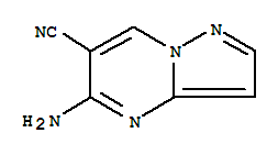 5-氨基-吡唑并[1,5-a]嘧啶-6-甲腈结构式_255715-66-3结构式