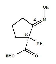 (1r,2e)-1-乙基-2-(羟基亚氨基)-环戊烷羧酸乙酯结构式_258834-17-2结构式