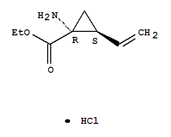 (1R,2S)-1-氨基-2-乙烯基-环丙羧酸乙酯盐酸盐(1:1)结构式_259214-56-7结构式