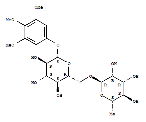 3,4,5-三甲氧基苯酚芦丁糖甙结构式_261351-23-9结构式