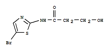 N-(5-溴-2-噻唑)-3-羟基-丙酰胺结构式_267653-87-2结构式