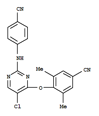 4-[[5-氯-2-[(4-氰基苯基)氨基]-4-嘧啶基]氧基]-3,5-二甲基苯甲腈结构式_269055-05-2结构式