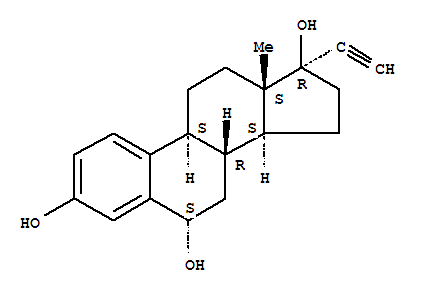 6alpha-羟基乙炔基雌二醇结构式_27521-34-2结构式