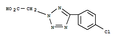 5-(4-Chlorophenyl)-2H-tetrazol-2-yl]acetic acid Structure,27582-37-2Structure
