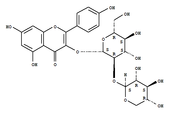 堪非醇 3-O-桑布双糖苷结构式_27661-51-4结构式