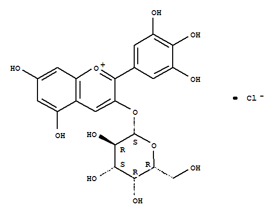 Delphinidin 3-galactoside chloride Structure,28500-00-7Structure