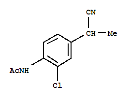 2-(4-乙酰氨基-3-氯苯基)丙腈结构式_28581-73-9结构式