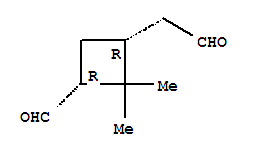 (1r,3r)-(9ci)-3-甲酰基-2,2-二甲基-环丁烷乙醛结构式_288848-36-2结构式