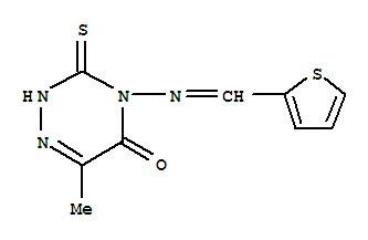 3,4-二氢-6-甲基-4-[(2-噻吩亚甲基)氨基]-3-硫代氧基-1,2,4-噻嗪-5(2H)-酮结构式_292053-22-6结构式