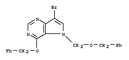 4-苄氧基-5-n-苄氧基甲基-7-溴吡咯并[3,2-d]嘧啶结构式_299916-80-6结构式