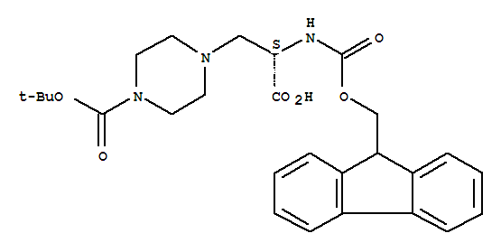 (S)-4-[2-carboxy-2-(9h-fluoren-9-ylmethoxycarbonylamino)-ethyl]-piperazine-1-carboxylic acid tert-butyl ester Structure,313052-20-9Structure
