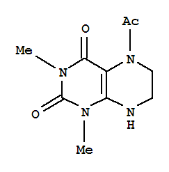 Lumazine, 5-acetyl-5,6,7,8-tetrahydro-1,3-dimethyl-(8ci) Structure,31595-84-3Structure