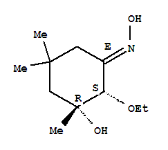 (1E,2R,3S)-Rel-(9Ci)-2-乙氧基-3-羟基-3,5,5-三甲基-环己酮肟结构式_318479-77-5结构式
