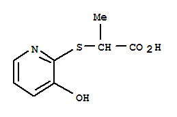 (8CI)-2-[(3-羟基-2-吡啶)硫代]-丙酸结构式_32002-81-6结构式