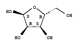 alpha-D-呋喃核糖结构式_32445-75-3结构式