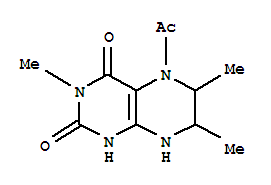 Lumazine, 5-acetyl-5,6,7,8-tetrahydro-3,6,7-trimethyl-(8ci) Structure,33130-66-4Structure
