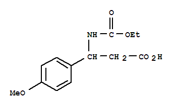 3-乙氧基羰基氨基-3-(4-甲氧基苯基)-丙酸结构式_332052-65-0结构式
