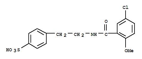 p-[2-[(5-氯-2-甲氧基苯甲酰基)氨基]乙基]苯磺酸结构式_33924-53-7结构式