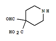 (9Ci)-4-甲酰基-4-哌啶羧酸结构式_344354-78-5结构式