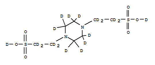 哌嗪-N,N’-二(2-乙磺酸)-D18结构式_352534-95-3结构式